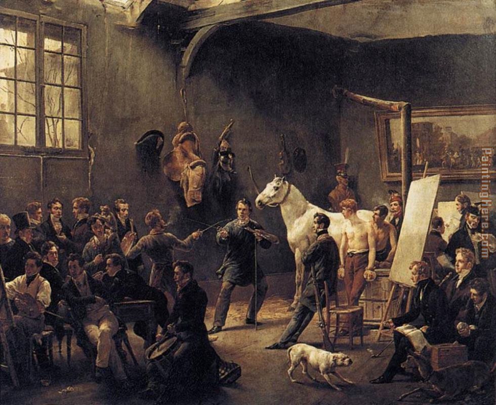 The Artist's Studio painting - Horace Vernet The Artist's Studio art painting